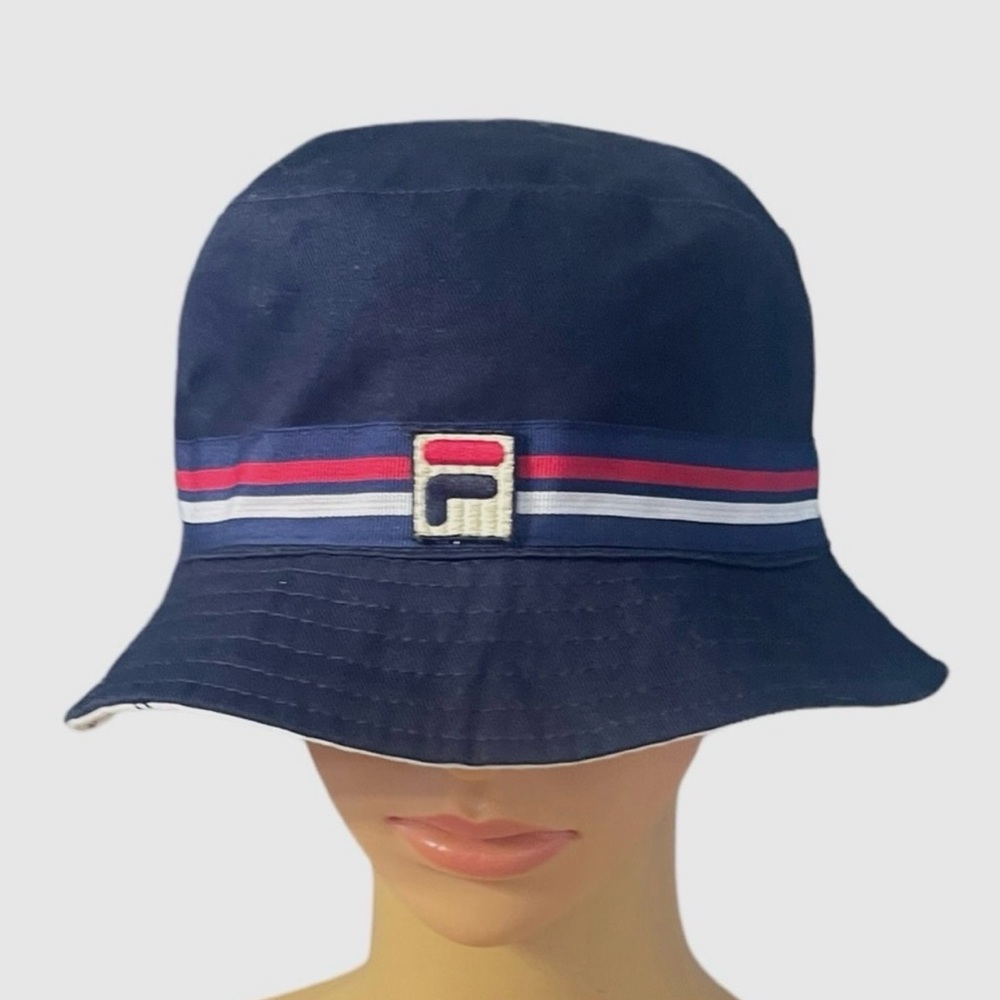 Fila Navy Bucket Hat with Red, White & Blue Band